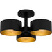 Myhouse Lighting Quoizel - QSF6745MBK - Three Light Semi Flush Mount - Quoizel Semi-Flush Mount - Matte Black