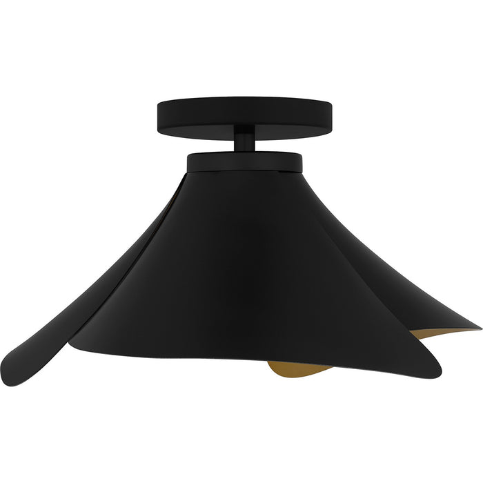 Myhouse Lighting Quoizel - QSF6747MBK - One Light Semi Flush Mount - Quoizel Semi-Flush Mount - Matte Black