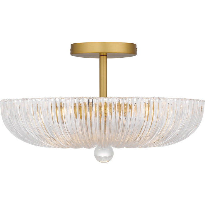 Myhouse Lighting Quoizel - QSF6748BRG - Three Light Semi Flush Mount - Quoizel Semi-Flush Mount - Brushed Gold