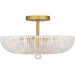 Myhouse Lighting Quoizel - QSF6748BRG - Three Light Semi Flush Mount - Quoizel Semi-Flush Mount - Brushed Gold