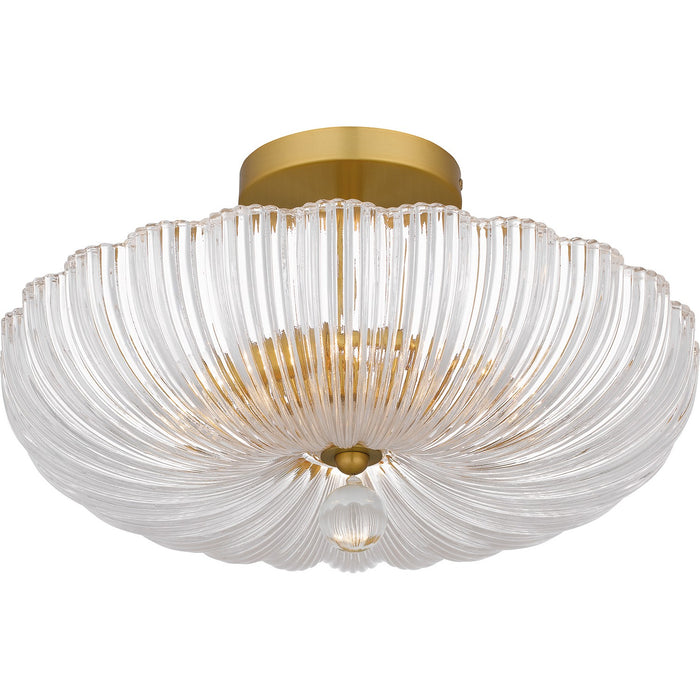 Myhouse Lighting Quoizel - QSF6748BRG - Three Light Semi Flush Mount - Quoizel Semi-Flush Mount - Brushed Gold