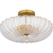 Myhouse Lighting Quoizel - QSF6748BRG - Three Light Semi Flush Mount - Quoizel Semi-Flush Mount - Brushed Gold