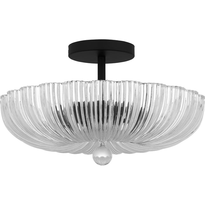 Myhouse Lighting Quoizel - QSF6748MBK - Three Light Semi Flush Mount - Quoizel Semi-Flush Mount - Matte Black