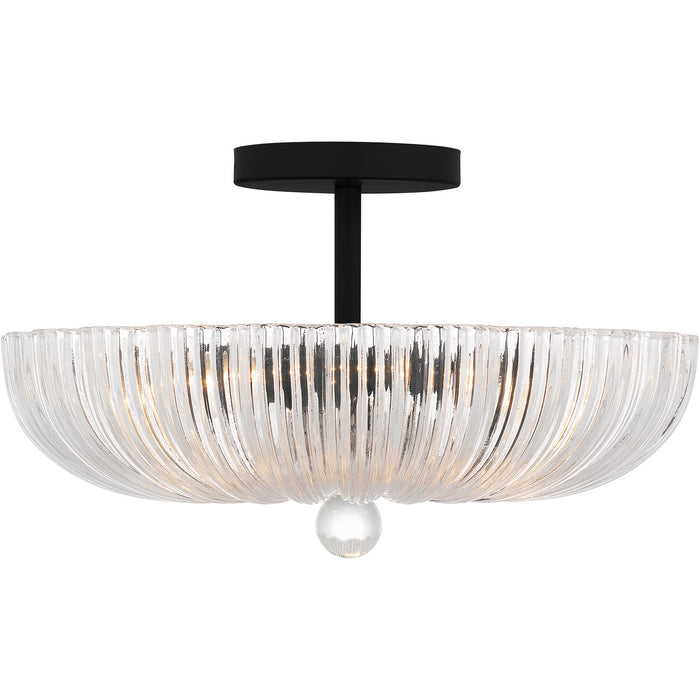 Myhouse Lighting Quoizel - QSF6748MBK - Three Light Semi Flush Mount - Quoizel Semi-Flush Mount - Matte Black