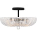 Myhouse Lighting Quoizel - QSF6748MBK - Three Light Semi Flush Mount - Quoizel Semi-Flush Mount - Matte Black