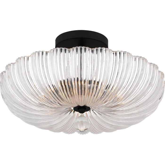 Myhouse Lighting Quoizel - QSF6748MBK - Three Light Semi Flush Mount - Quoizel Semi-Flush Mount - Matte Black