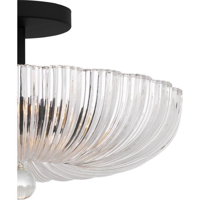 Myhouse Lighting Quoizel - QSF6748MBK - Three Light Semi Flush Mount - Quoizel Semi-Flush Mount - Matte Black