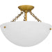 Myhouse Lighting Quoizel - QSF6751BRG - Three Light Semi Flush Mount - Quoizel Semi-Flush Mount - Brushed Gold