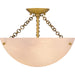 Myhouse Lighting Quoizel - QSF6751BRG - Three Light Semi Flush Mount - Quoizel Semi-Flush Mount - Brushed Gold