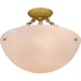 Myhouse Lighting Quoizel - QSF6751BRG - Three Light Semi Flush Mount - Quoizel Semi-Flush Mount - Brushed Gold