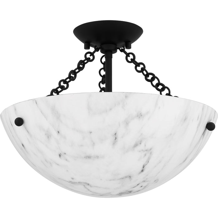 Myhouse Lighting Quoizel - QSF6751MBK - Three Light Semi Flush Mount - Quoizel Semi-Flush Mount - Matte Black