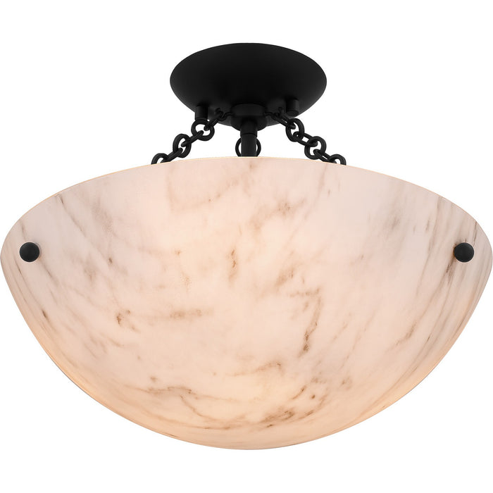 Myhouse Lighting Quoizel - QSF6751MBK - Three Light Semi Flush Mount - Quoizel Semi-Flush Mount - Matte Black