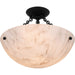 Myhouse Lighting Quoizel - QSF6751MBK - Three Light Semi Flush Mount - Quoizel Semi-Flush Mount - Matte Black