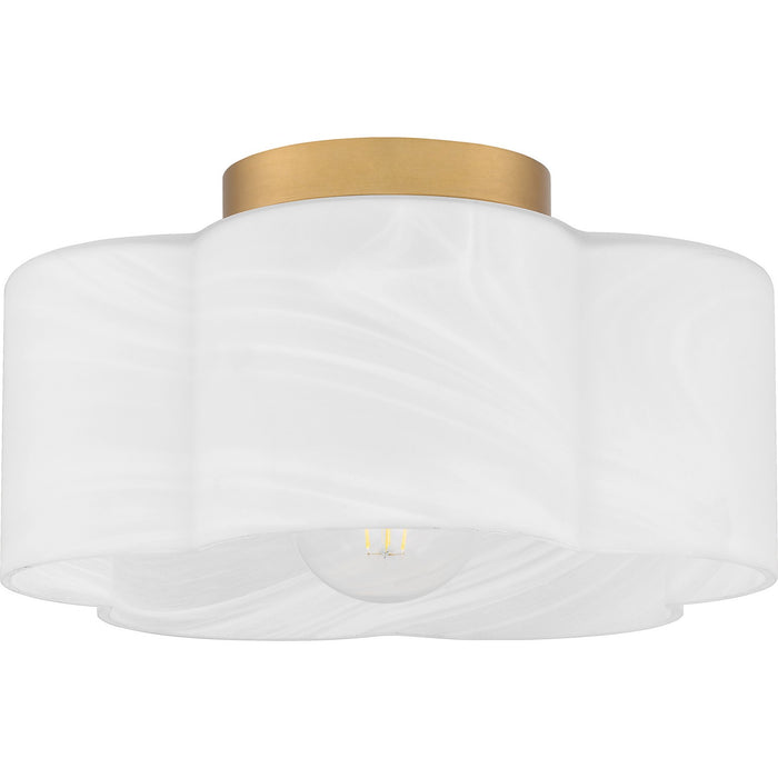 Myhouse Lighting Quoizel - QSF6760BWS - One Light Semi Flush Mount - Quoizel Semi-Flush Mount - Brushed Weathered Brass