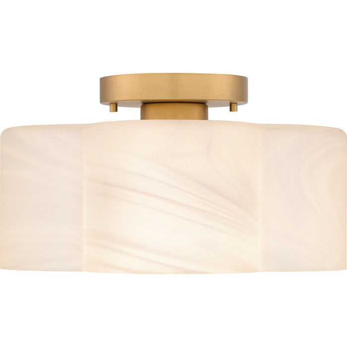 Myhouse Lighting Quoizel - QSF6760BWS - One Light Semi Flush Mount - Quoizel Semi-Flush Mount - Brushed Weathered Brass