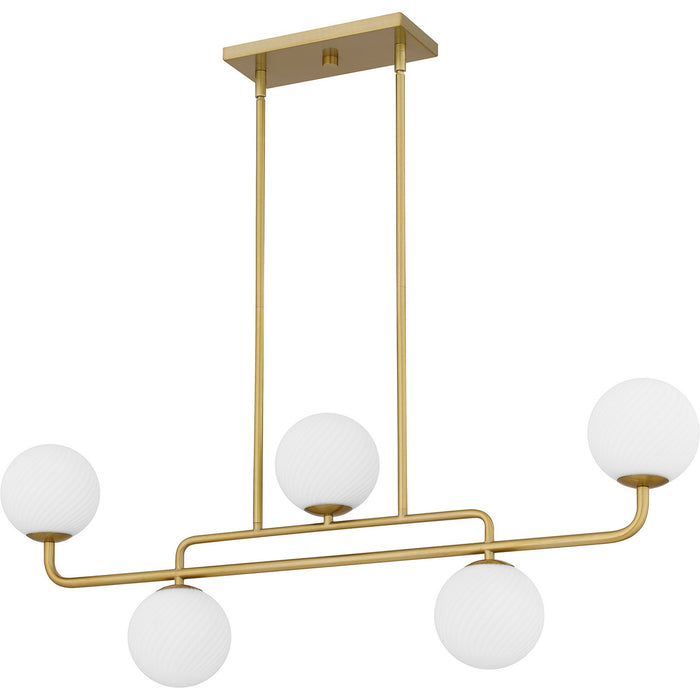 Myhouse Lighting Quoizel - RGS540BRG - Five Light Linear Chandelier - Regis - Brushed Gold