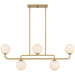 Myhouse Lighting Quoizel - RGS540BRG - Five Light Linear Chandelier - Regis - Brushed Gold