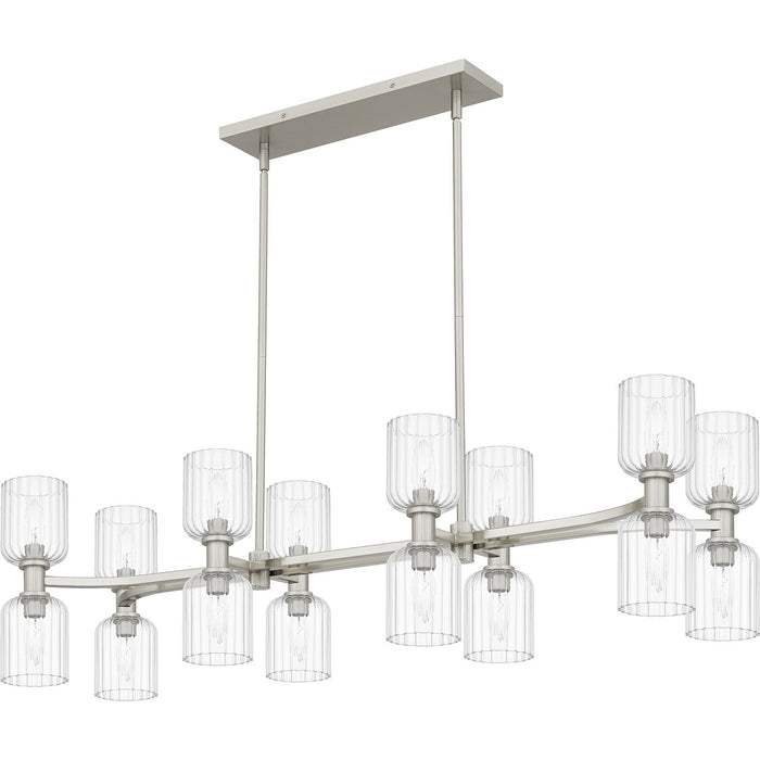 Myhouse Lighting Quoizel - RMD846BN - Eight Light Linear Chandelier - Ramada - Brushed Nickel