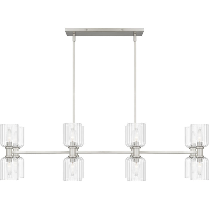 Myhouse Lighting Quoizel - RMD846BN - Eight Light Linear Chandelier - Ramada - Brushed Nickel