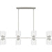 Myhouse Lighting Quoizel - RMD846BN - Eight Light Linear Chandelier - Ramada - Brushed Nickel