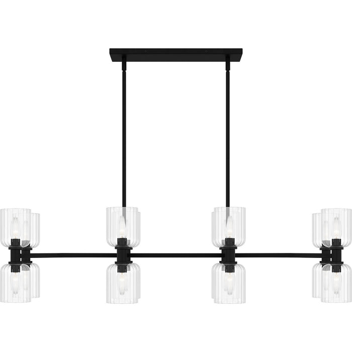 Myhouse Lighting Quoizel - RMD846MBK - Eight Light Linear Chandelier - Ramada - Matte Black