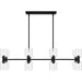 Myhouse Lighting Quoizel - RMD846MBK - Eight Light Linear Chandelier - Ramada - Matte Black