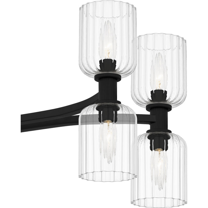 Myhouse Lighting Quoizel - RMD846MBK - Eight Light Linear Chandelier - Ramada - Matte Black