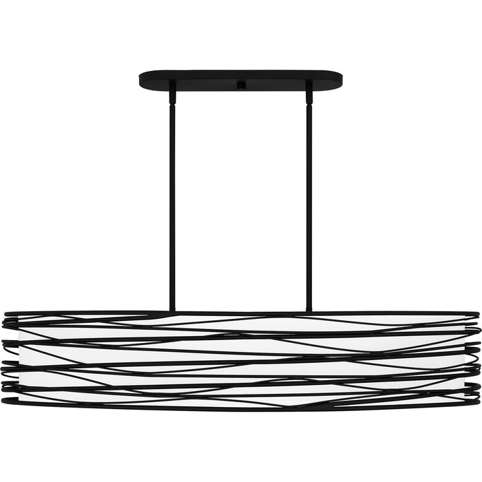 Myhouse Lighting Quoizel - SPL542K - Five Light Linear Chandelier - Spiral - Mystic Black