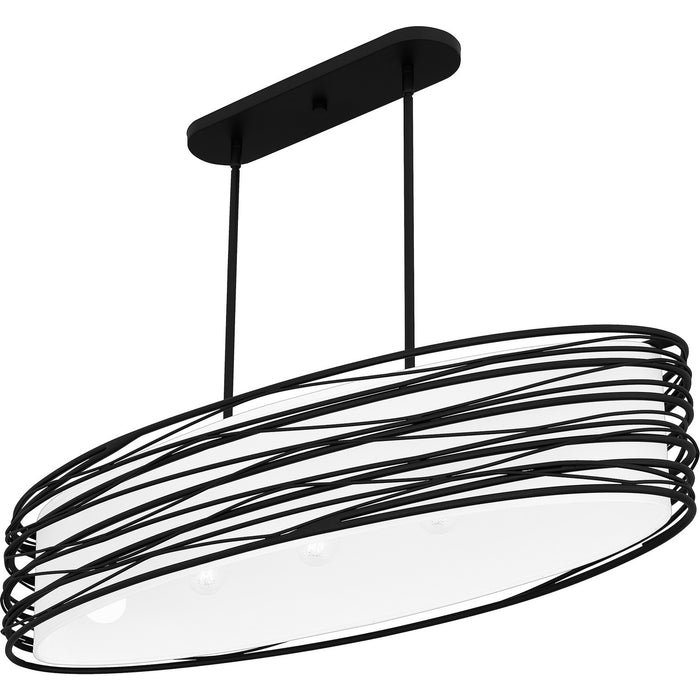 Myhouse Lighting Quoizel - SPL542K - Five Light Linear Chandelier - Spiral - Mystic Black