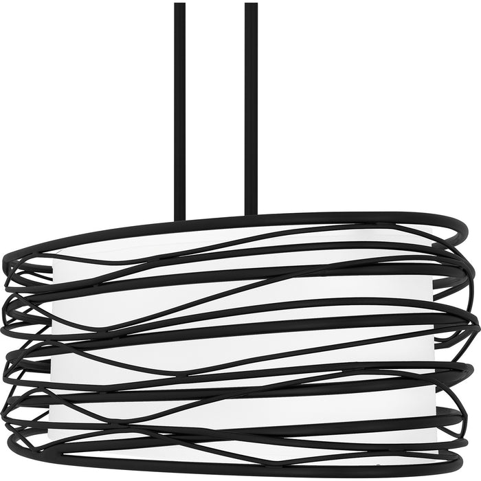 Myhouse Lighting Quoizel - SPL542K - Five Light Linear Chandelier - Spiral - Mystic Black