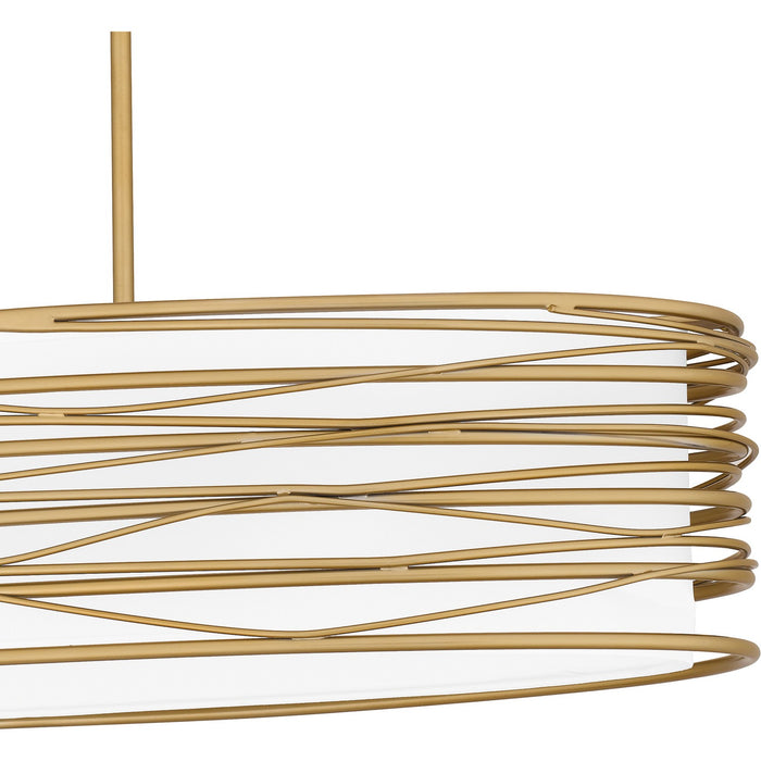 Myhouse Lighting Quoizel - SPL542LG - Five Light Linear Chandelier - Spiral - Light Gold