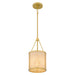 Myhouse Lighting Quoizel - STO1508BRG - One Light Mini Pendant - Stoneland - Brushed Gold