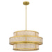 Myhouse Lighting Quoizel - STO2824BRG - Six Light Pendant - Stoneland - Brushed Gold