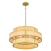 Myhouse Lighting Quoizel - STO2824BRG - Six Light Pendant - Stoneland - Brushed Gold