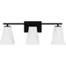 Myhouse Lighting Quoizel - STS8624MBK - Three Light Bath - Stetson - Matte Black