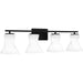 Myhouse Lighting Quoizel - STS8634MBK - Four Light Bath - Stetson - Matte Black