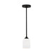 Myhouse Lighting Generation Lighting - GLP1021EN3/MBK - One Light Mini Pendant - Emile - Midnight Black