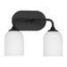 Myhouse Lighting Generation Lighting - GLV1022EN3/MBK - Two Light Vanity - Emile - Midnight Black