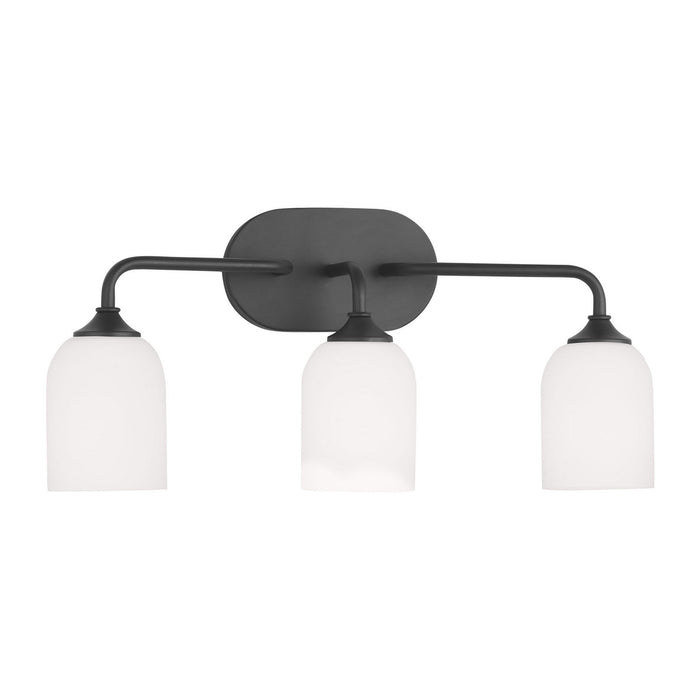 Myhouse Lighting Generation Lighting - GLV1023EN3/MBK - Three Light Vanity - Emile - Midnight Black