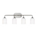 Myhouse Lighting Generation Lighting - GLV1024EN3/BS - Four Light Vanity - Emile - Brushed Steel