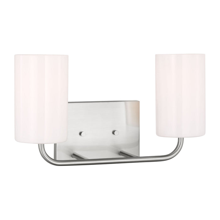 Myhouse Lighting Generation Lighting - GLV1002EN3/BS - Two Light Vanity - Rhett - Brushed Steel