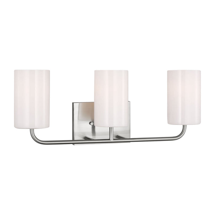 Myhouse Lighting Generation Lighting - GLV1003EN3/BS - Three Light Vanity - Rhett - Brushed Steel
