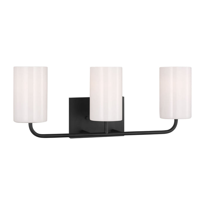 Myhouse Lighting Generation Lighting - GLV1003EN3/MBK - Three Light Vanity - Rhett - Midnight Black