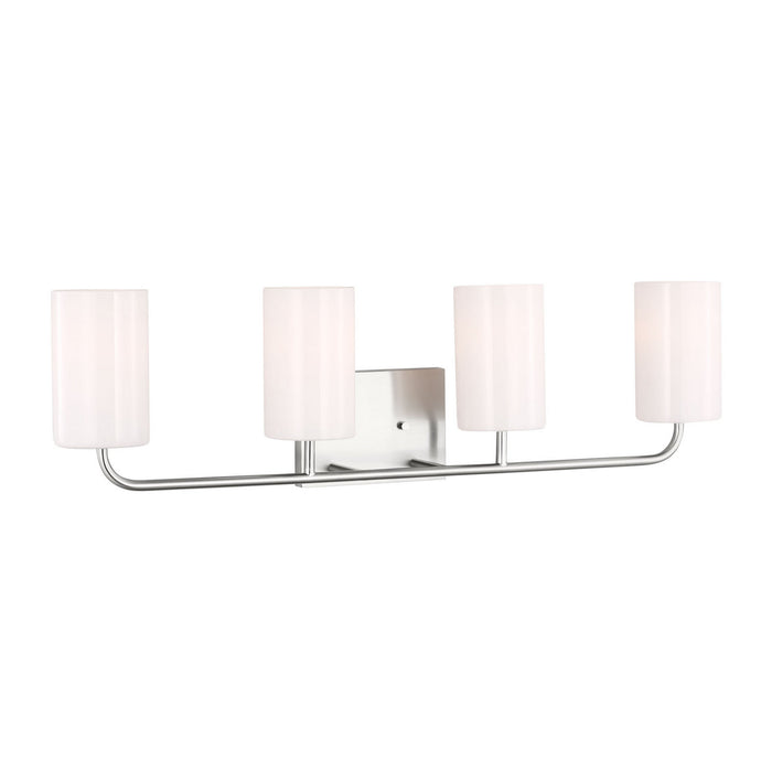 Myhouse Lighting Generation Lighting - GLV1004EN3/BS - Four Light Vanity - Rhett - Brushed Steel