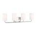 Myhouse Lighting Generation Lighting - GLV1004EN3/BS - Four Light Vanity - Rhett - Brushed Steel
