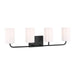 Myhouse Lighting Generation Lighting - GLV1004EN3/MBK - Four Light Vanity - Rhett - Midnight Black