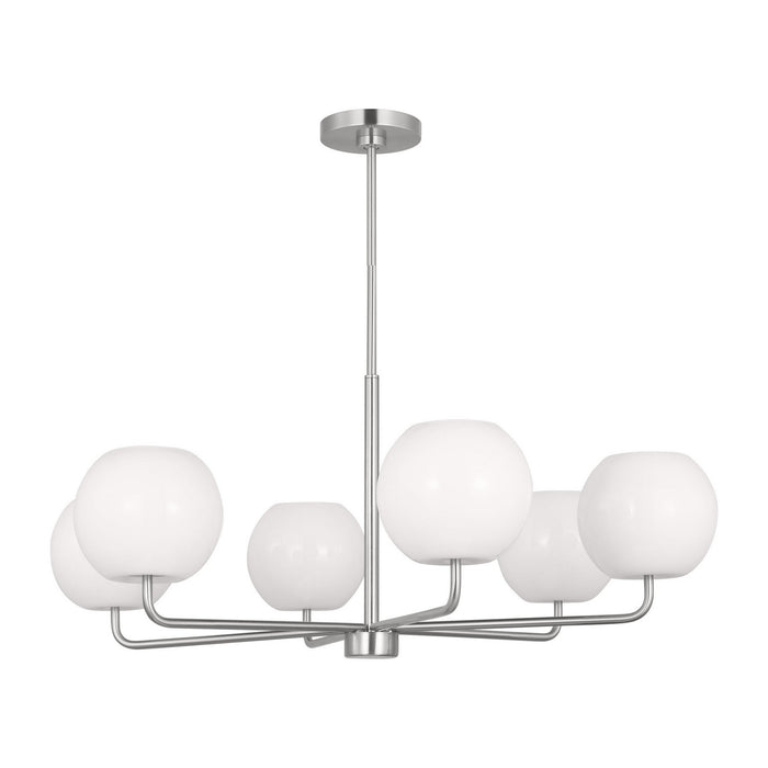 Myhouse Lighting Generation Lighting - GLC1066EN3/BS - Six Light Chandelier - Rory - Brushed Steel