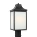 Myhouse Lighting Generation Lighting - GLO1051EN3/TXB - One Light Post Lantern - Saybrook - Textured Black