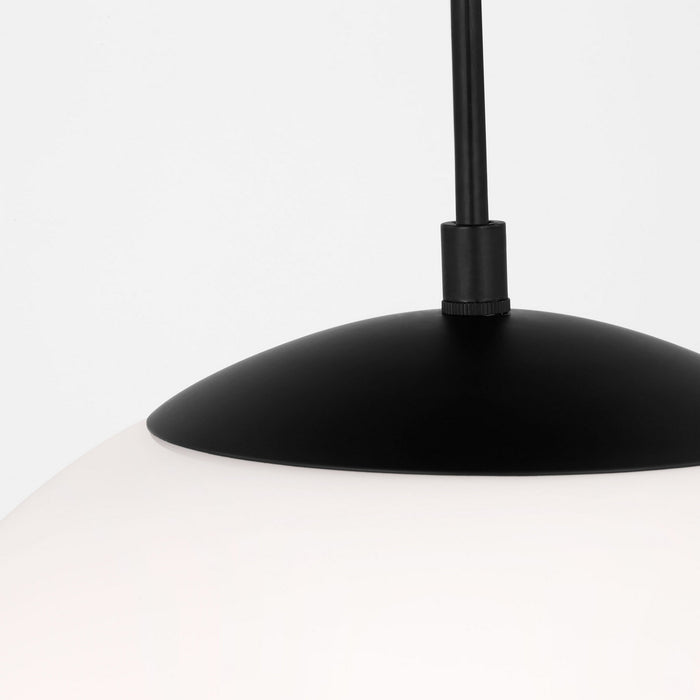 Myhouse Lighting Visual Comfort Studio - 6024EN3-112 - One Light Pendant - Leo - Hanging Globe - Midnight Black