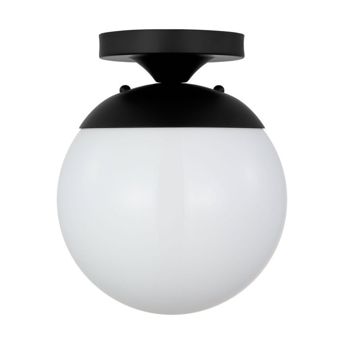 Myhouse Lighting Visual Comfort Studio - 7518EN3-112 - One Light Wall / Semi-Flush Mount - Leo - Hanging Globe - Midnight Black